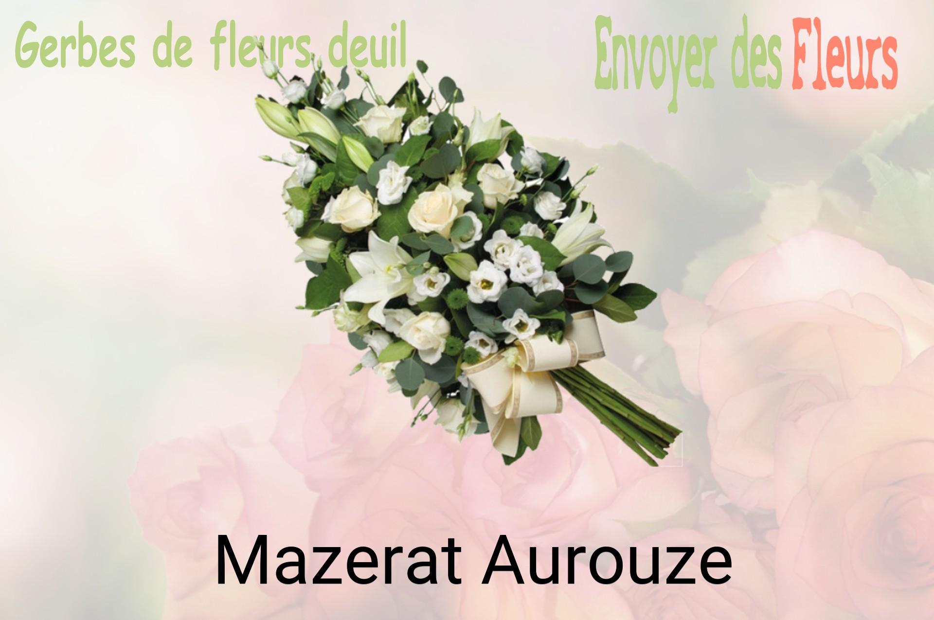 Gerbe de fleurs de deuil livrée à Mazerat-Aurouze